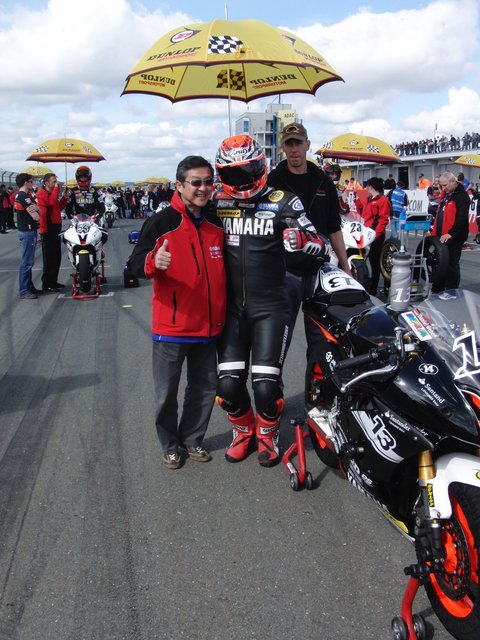 Daniel mit Yamaha Präsident Mr.Morimoto