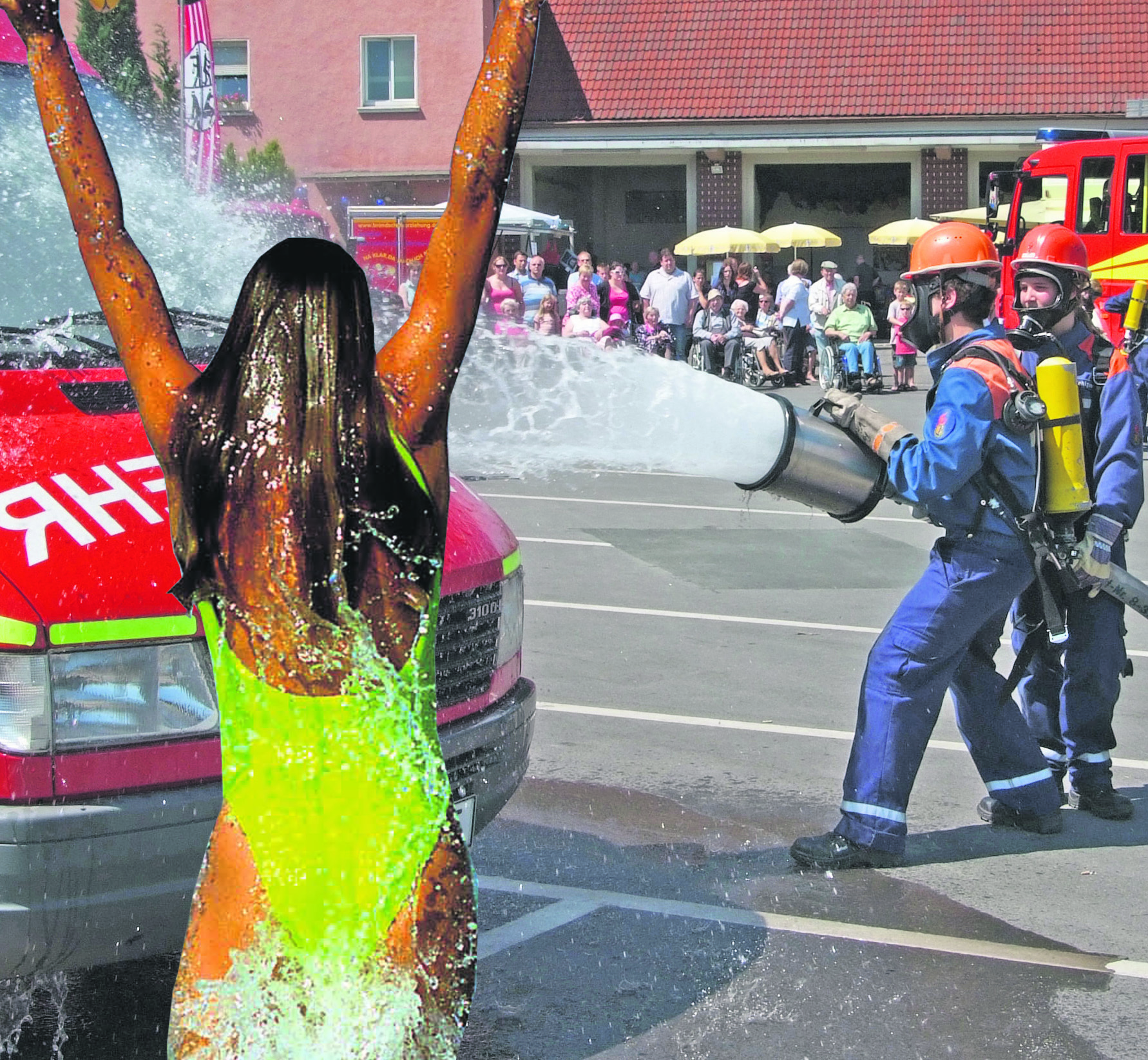 Es ist zwar nur eine Fotomontage, doch hier kühlt allein schon das Anschauen ein wenig ab ...