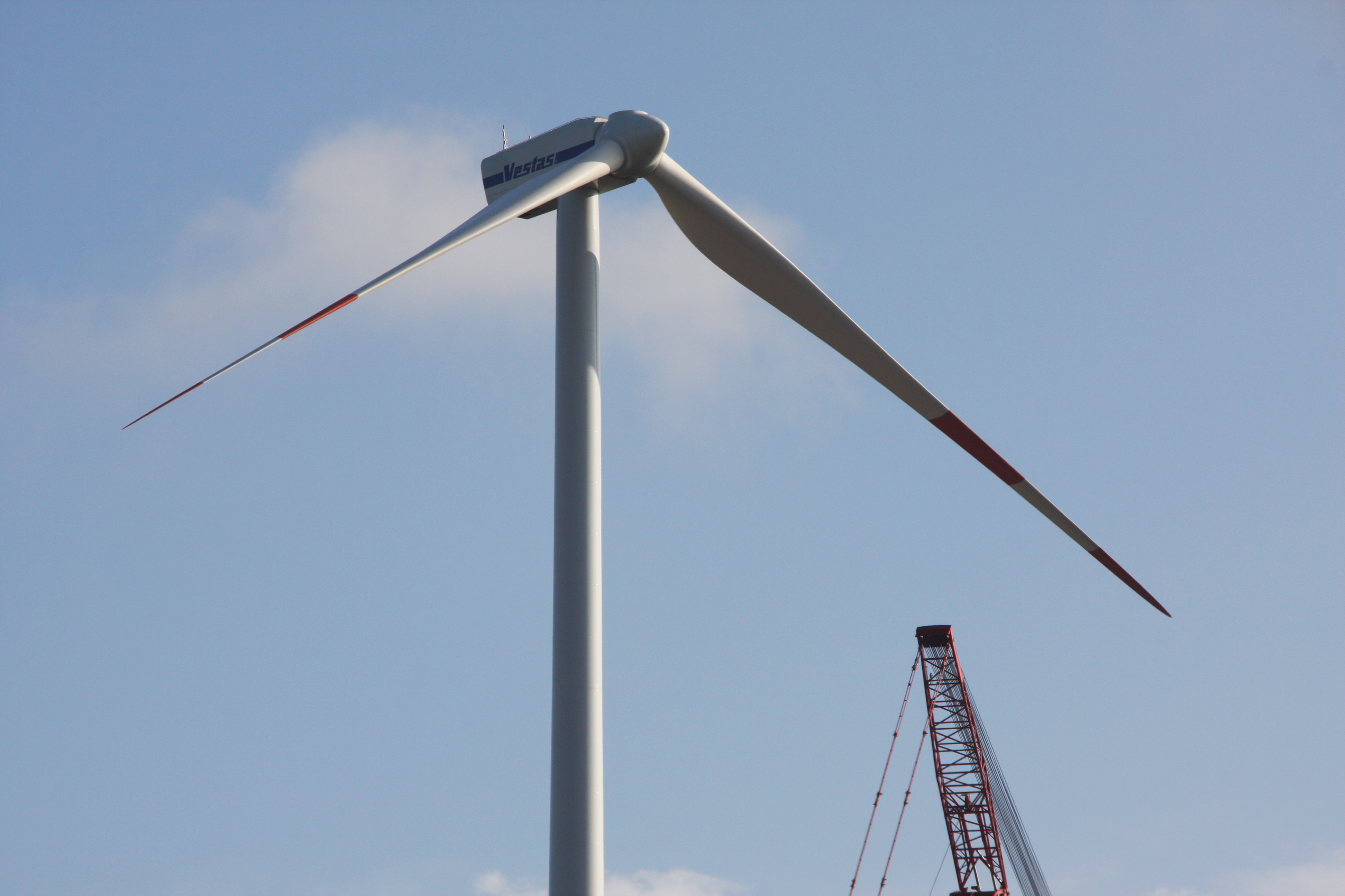 Die neue Windkraftanlage im Beckumer Feld