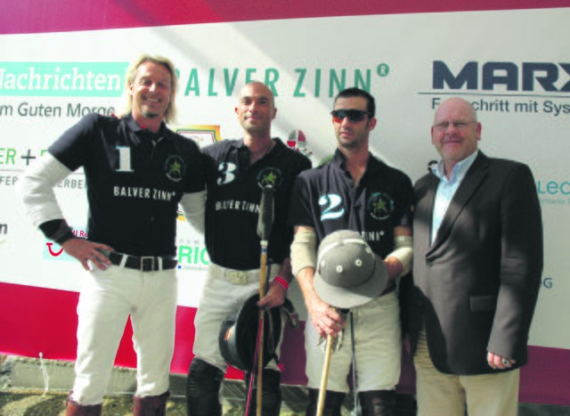 Landete auf dem zweiten Platz: Das Team Balver Zinn mit Christobal Jose Durrieu (2.v.re.)