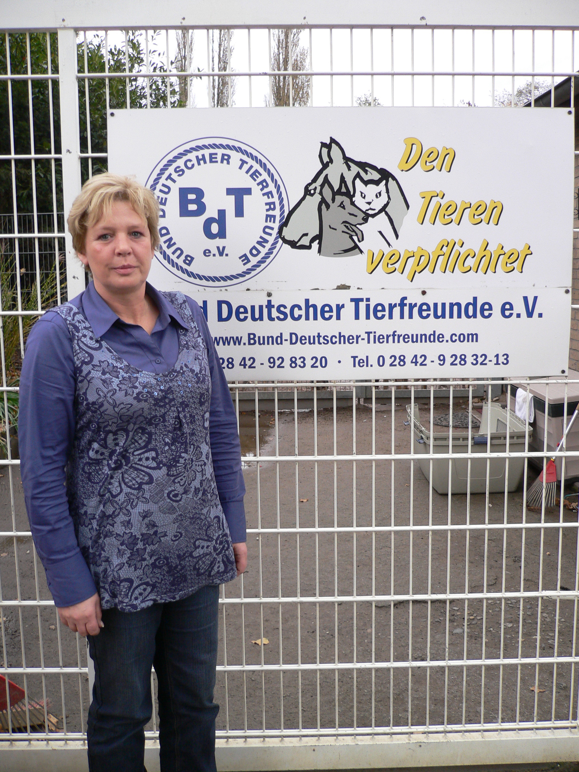 Martina Klein ist die erste Vorsitzende des Bundes deutscher Tierfreunde. „Wir machen gute Arbeit“, betont sie.