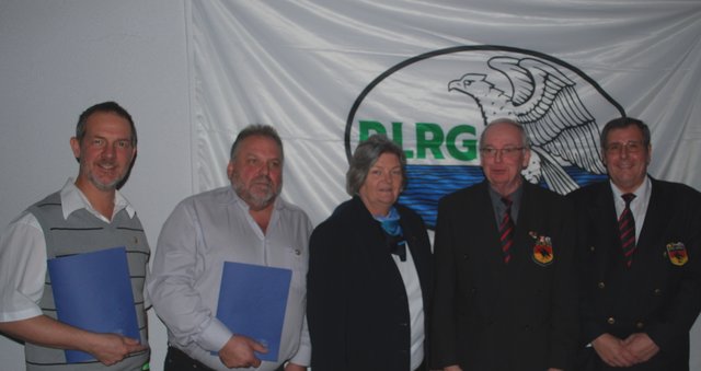 v.l. Rüdiger Werthschulte, Heinz Henning, Anne Feldmann, Gerhard Schulte, Werner Dommes