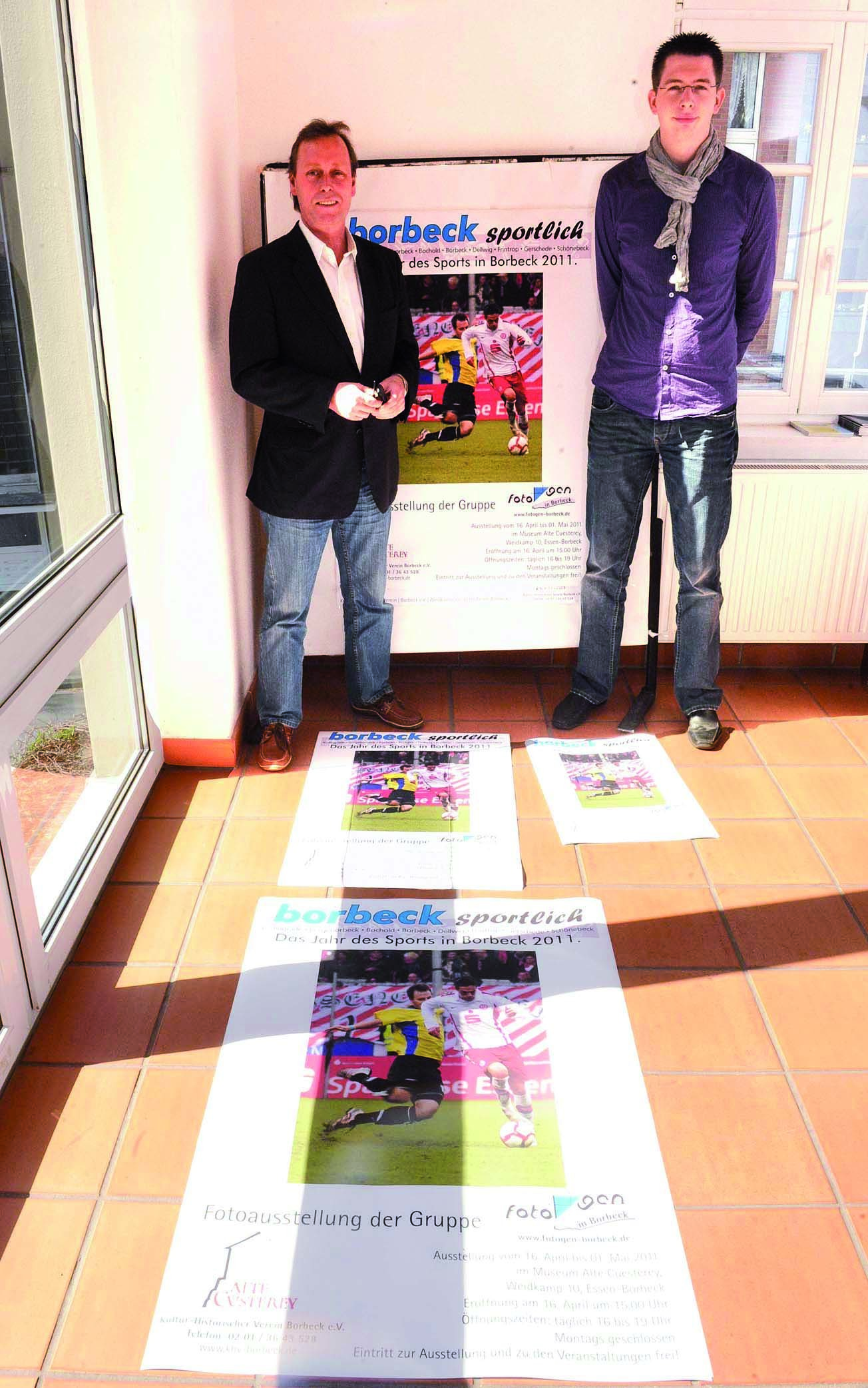 Friedhelm Klix und Kevin Kerber haben die Idee des Sportjahres Borbeck auf den Weg gebracht.