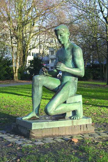 Die veschwundene Statue "Der Bogenschütz".