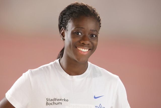 Sprinterin Yasmin Kwadwo knackte die WM-Norm gleich beim ersten Saisonstart. FOTO: Zarges