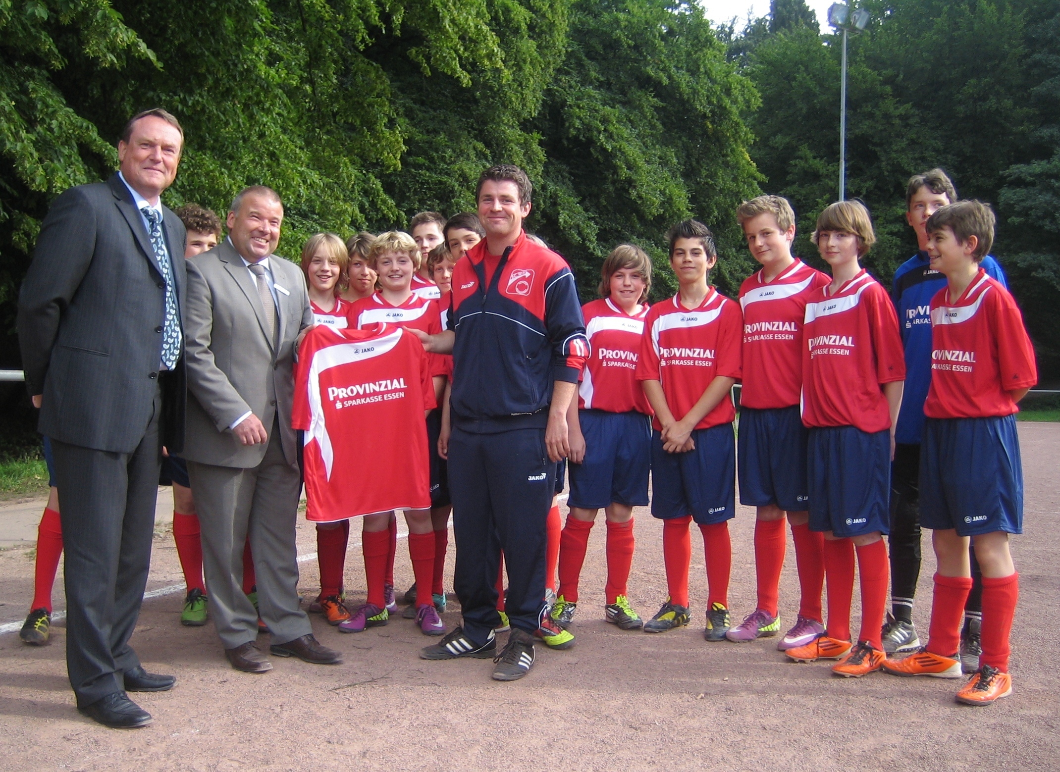 Die C-Junioren des SC Werden-Heidhausen mit v.l. Carsten Bilzer, Thomas Fröhlich, Sebastian Paas.