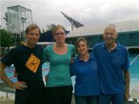 Jürgen Busch, Katrin Richter, Britta Jütte und Alfred Kunzig vertraten die SF Unna in Minden