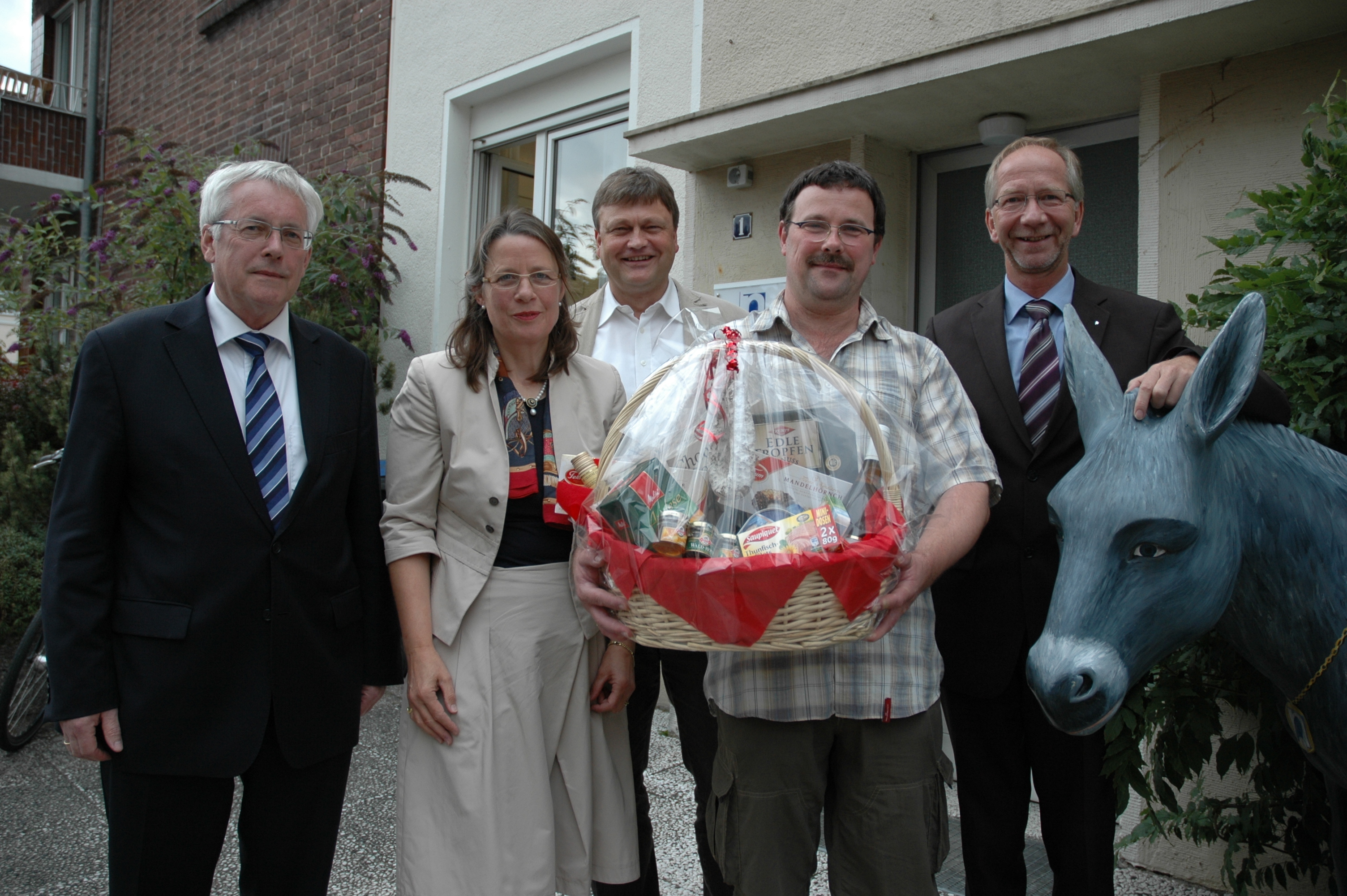 abgebildet von l.n.r.: Heinrich Pannenbecker, Liesel Grolig, Siegfried Rickert, Neumitglied Martin Raphael, Reinhard Hoffacker