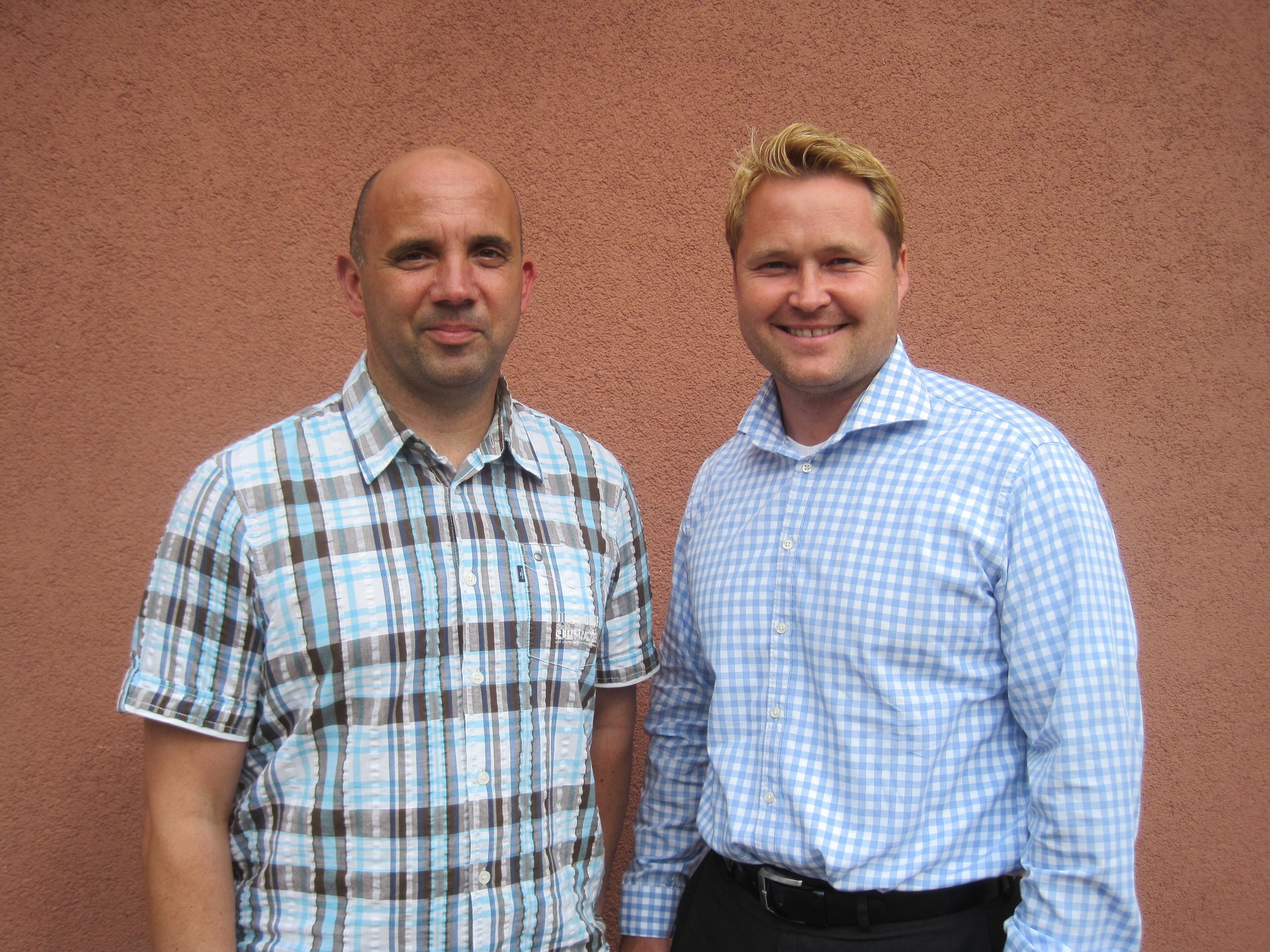 Väter des Erfolgs: Trainer Oliver Vössing und Frank Isert, v.l.