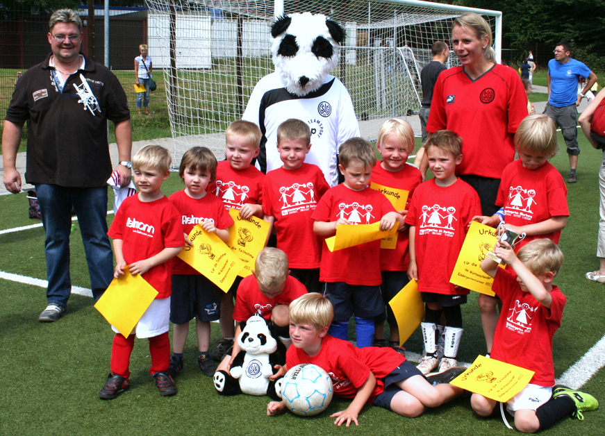 Das Siegerteam vom Kindergarten St. Barbara von der Hollandstraße.