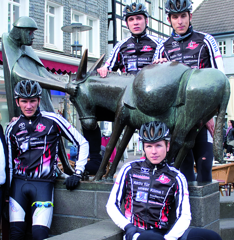 Die Elitefahrer des RSV Unna (v.l.): Lucas Liß, Marius Prünte, Kai Exner und Justin Wolf.