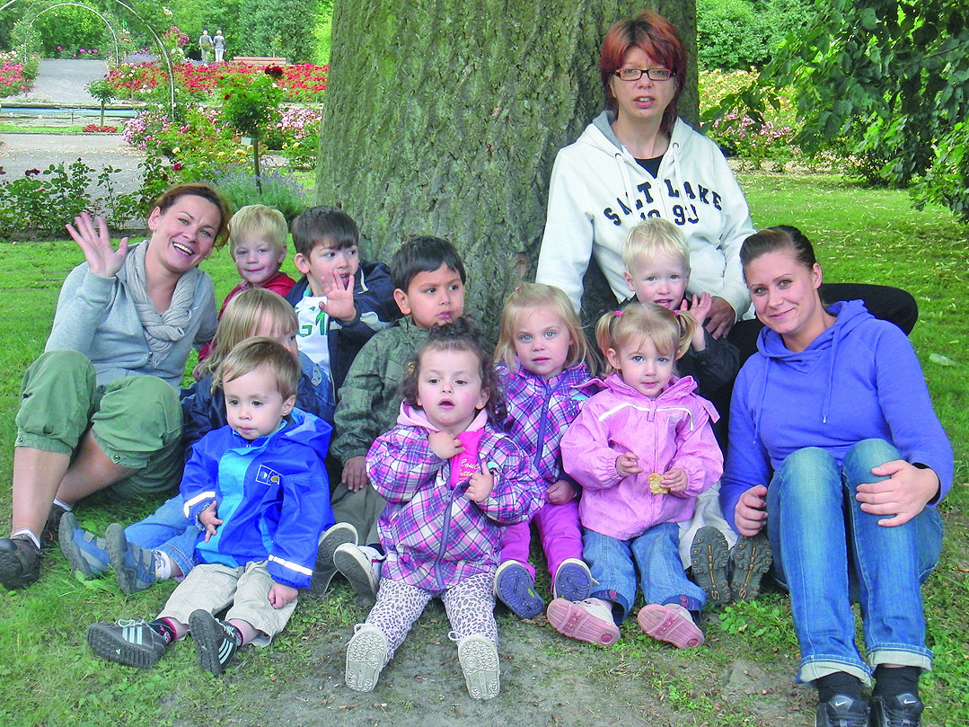 Viel Spaß im Gruga-Park hatte die Gruppe der Unter-Dreijährigen der Kita Abenteuerland.