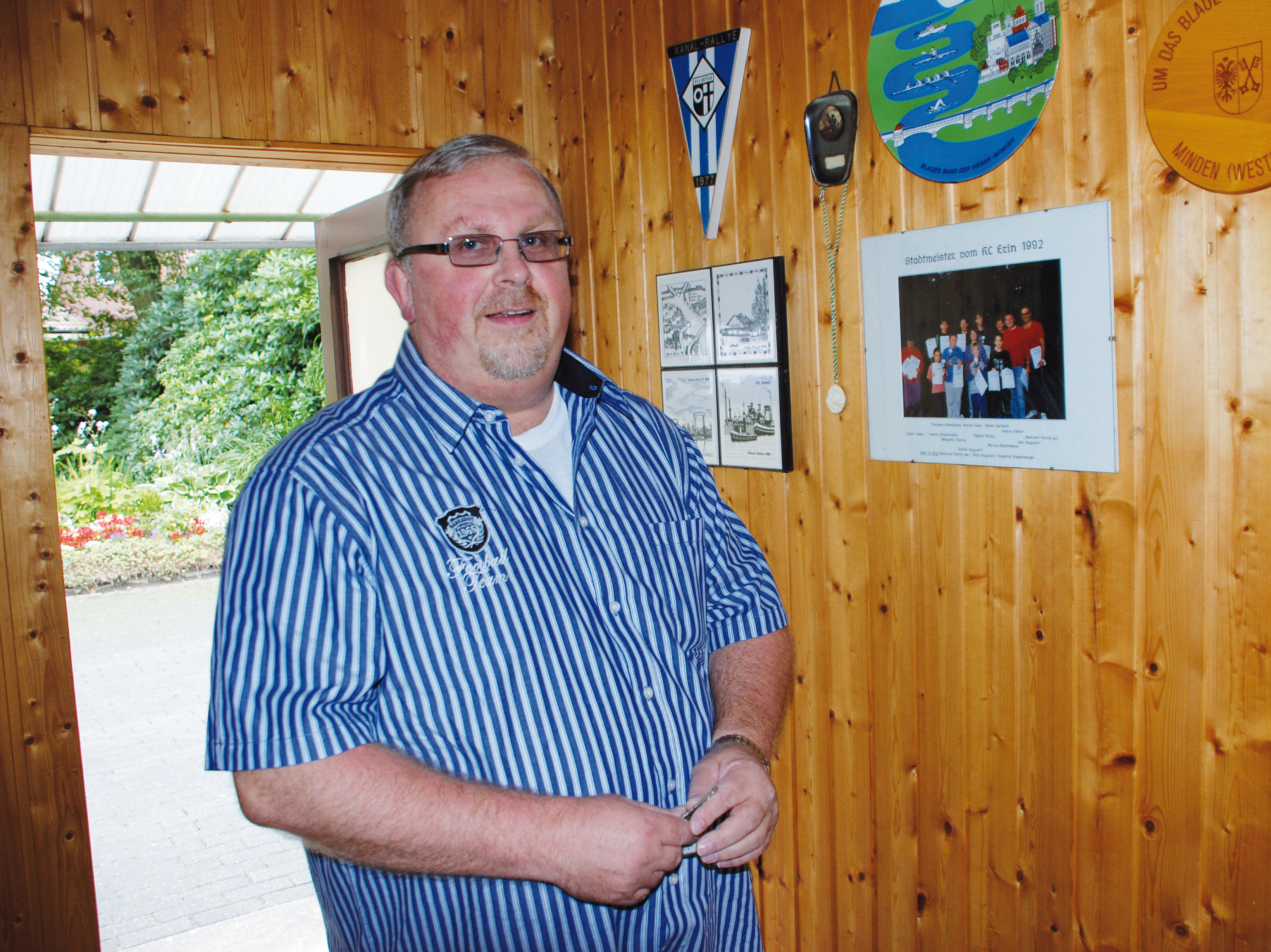 Reimund Panitz im Vereinsheim des KC Erin. Foto: Wengorz