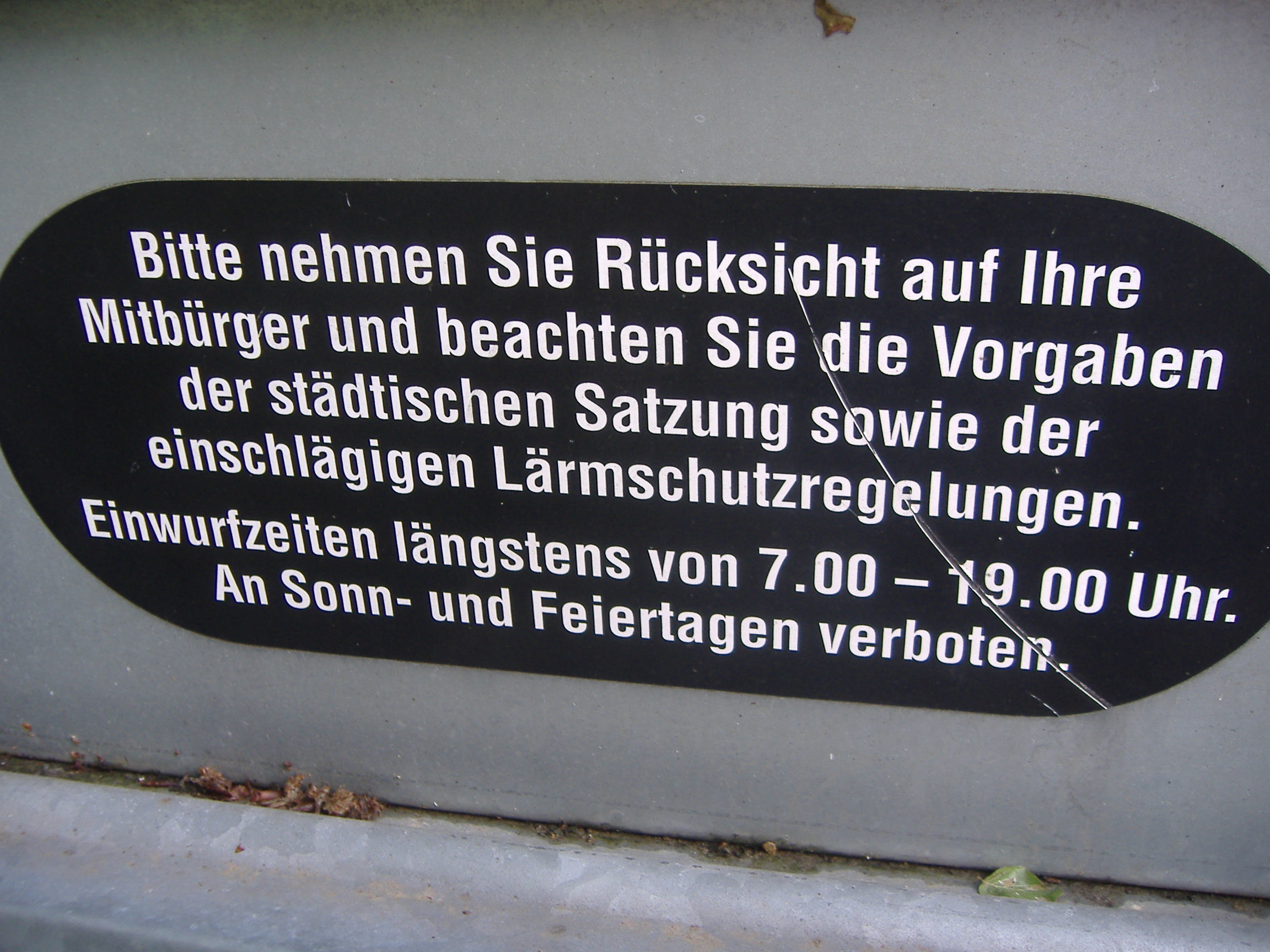 Einwurfzeiten
