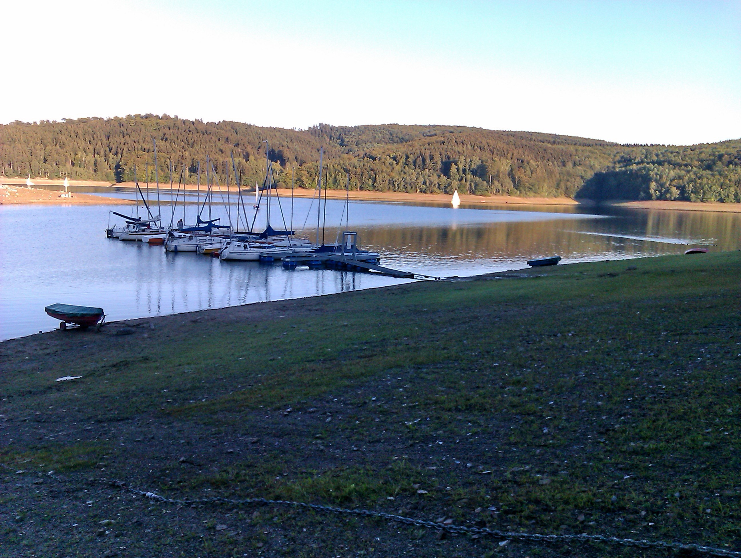 Wo sonst Wasser ist, breitet sich viele Meter weit, Land aus.