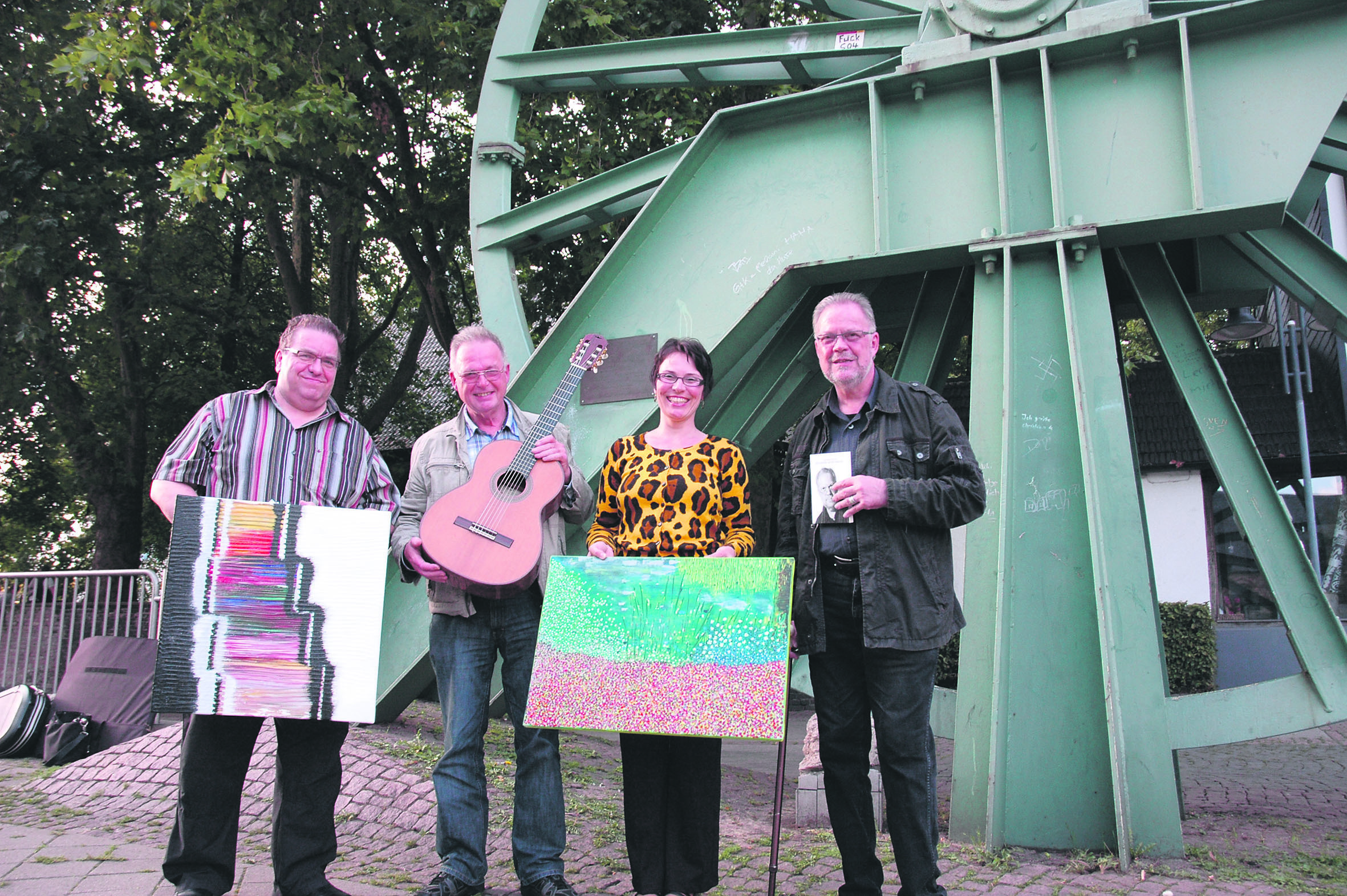 Rühren die Werbetrommel für die Jubiläumsveranstaltungen, v.l.: Dieter Zawodniak, Peter-Rainer Überbacher, Heike Kreitschmann und Michael Starcke.