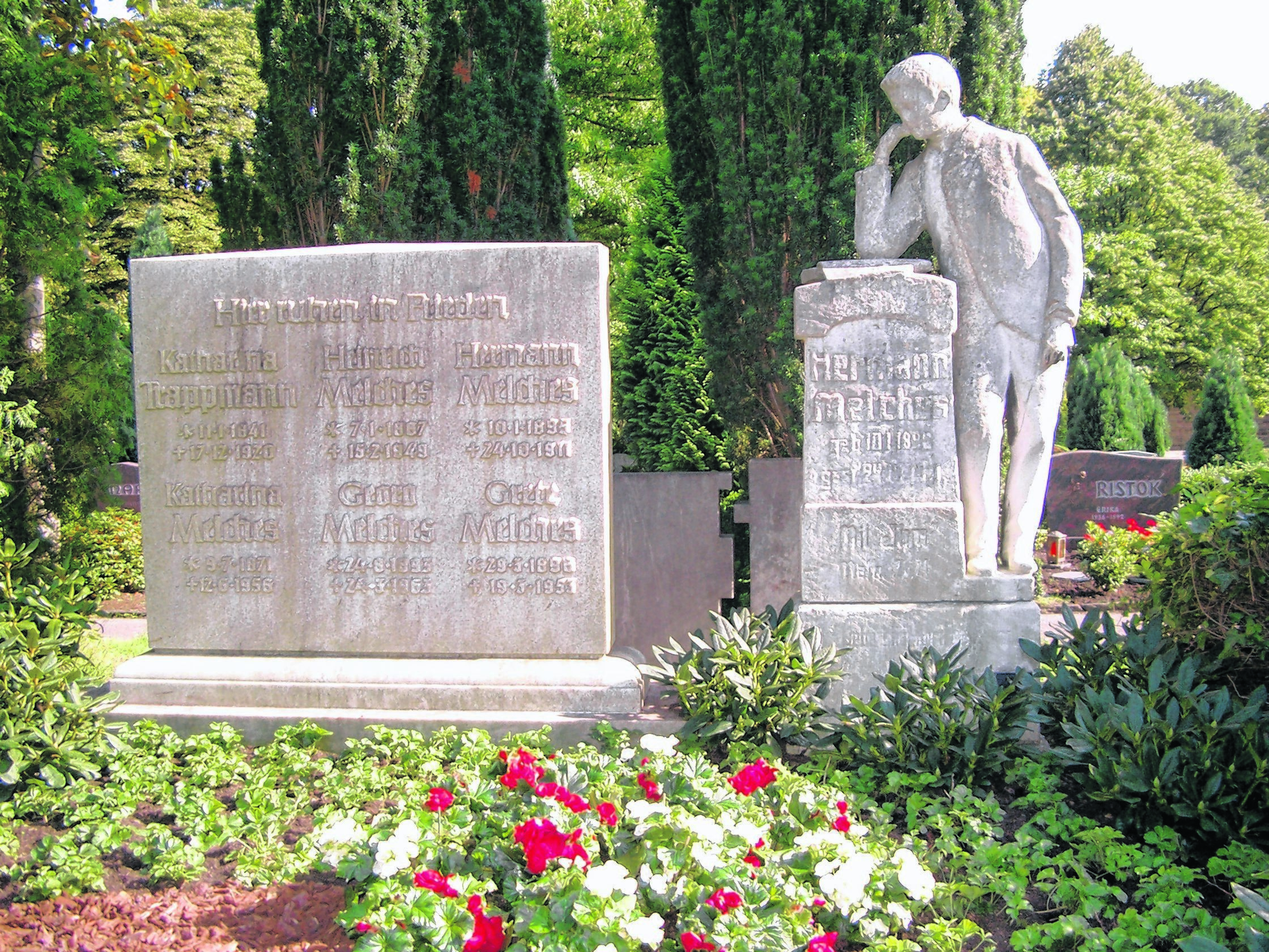 Die Familliengrabstätte der Melches auf dem Borbecker Matthäus-Friedhof.
