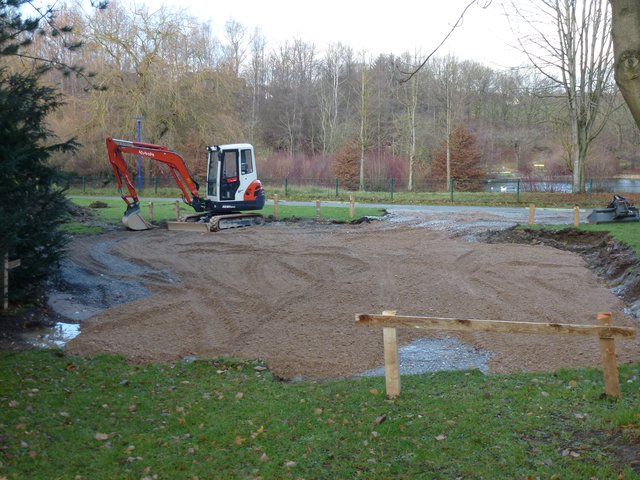 Der Neubau am 5.12.2011 der neuen Vogelvoliere im Freizeitzentum Biebertal Lendringsen.