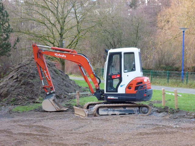Der Neubau am 5.12.2011 der neuen Vogelvoliere im Freizeitzentum Biebertal Lendringsen.