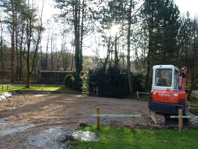 Der Neubau am 5.12.2011 der neuen Vogelvoliere im Freizeitzentum Biebertal Lendringsen.