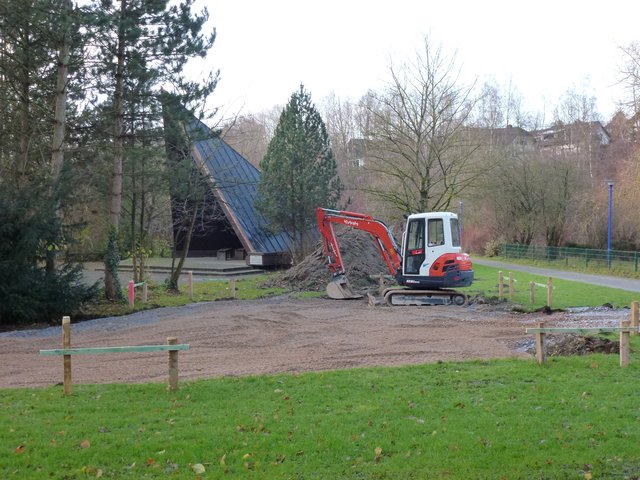 Der Neubau am 5.12.2011 der neuen Vogelvoliere im Freizeitzentum Biebertal Lendringsen.