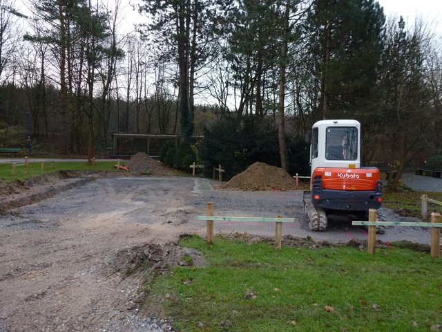 Der Neubau am 6.12.2011 der neuen Vogelvoliere im Freizeitzentum Biebertal Lendringsen.