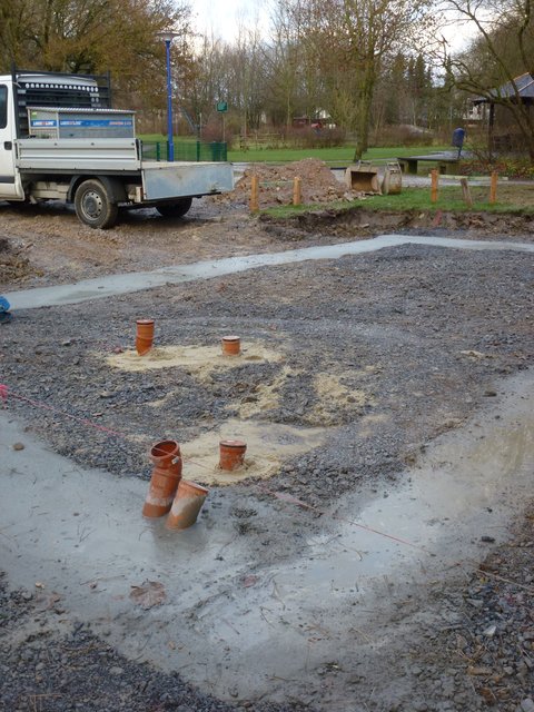 Der Neubau am 7.12.2011 der neuen Vogelvoliere im Freizeitzentum Biebertal Lendringsen.