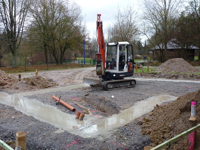 Der Neubau am 7.12.2011 der neuen Vogelvoliere im Freizeitzentum Biebertal Lendringsen.