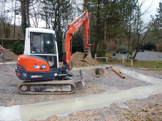 Der Neubau am 7.12.2011 der neuen Vogelvoliere im Freizeitzentum Biebertal Lendringsen. | Foto: Peter Gerber