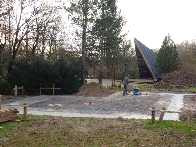 Der Neubau am 7.12.2011 der neuen Vogelvoliere im Freizeitzentum Biebertal Lendringsen.