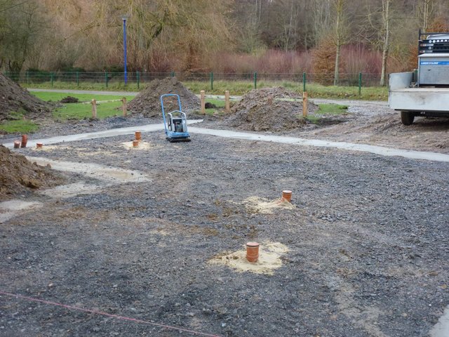 Der Neubau am 7.12.2011 der neuen Vogelvoliere im Freizeitzentum Biebertal Lendringsen.