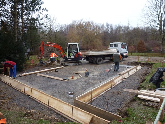 Der Neubau am 8.12.2011 der neuen Vogelvoliere im Freizeitzentum Biebertal Lendringsen. | Foto: Peter Gerber