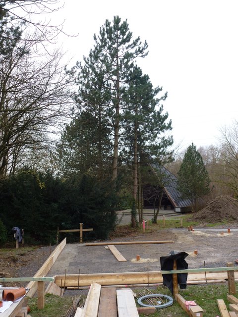 Der Neubau am 8.12.2011 der neuen Vogelvoliere im Freizeitzentum Biebertal Lendringsen. | Foto: Peter Gerber