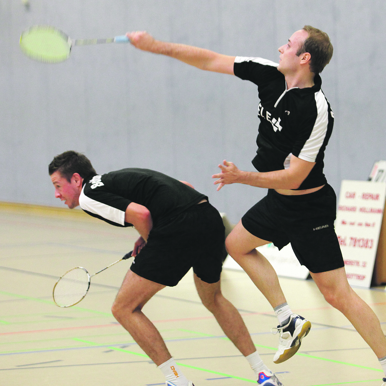 Matthias Kuchenbecker und Marcel Sommerfeld gewannen ihr Doppel in drei Sätzen. Foto: Michael Kaprol