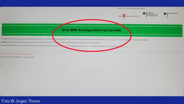 Mein Rechner ist in Ordnung. Der Balken zeigt grün an!