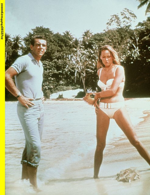 Szene aus dem ersten Film "James Bond jagt Dr. No", zu sehen am 19. Februar im NDR-Fernsehen. Die Dreharbeiten begannen am 16. Januar 1962.
