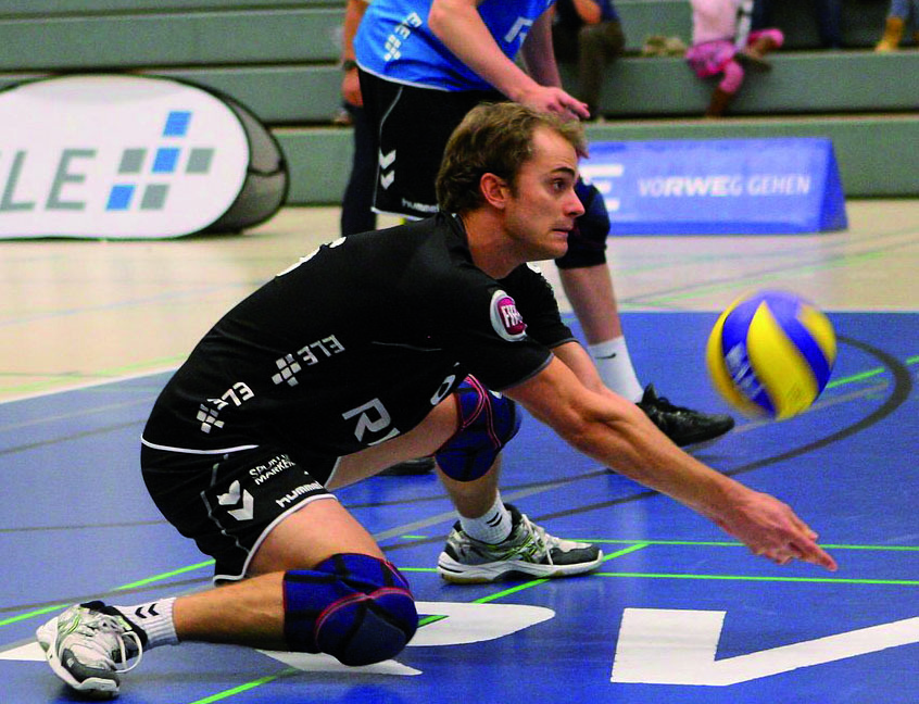 Vorher Libero, jetzt Außenangreifer: RWE Volleys Kapitän David Kampa. Foto: Tom Schulte