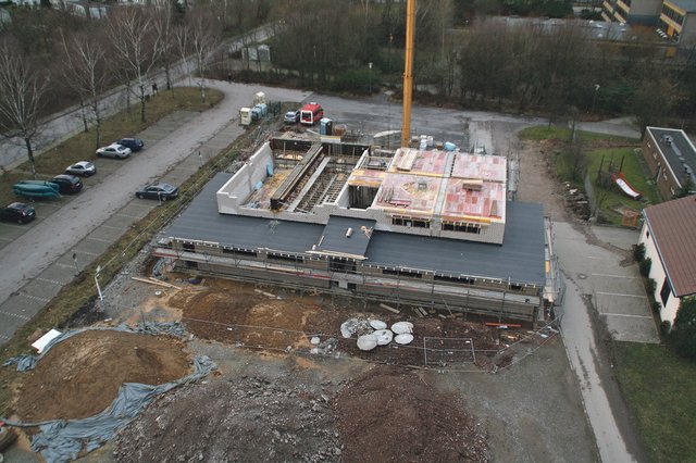 An der Höntroper Straße entsteht das neue Gerätehaus. Foto: Löscheinheit Höntrop