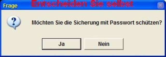 MozBackup - Mozilla Sicherung erstellen - Passwortvergabe