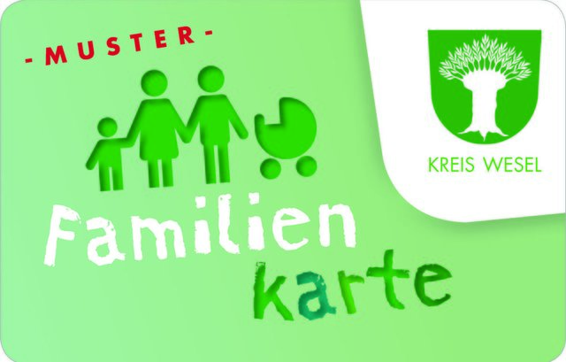 So könnte sie aussehen, die Familienkarte für den Kreis Wesel.