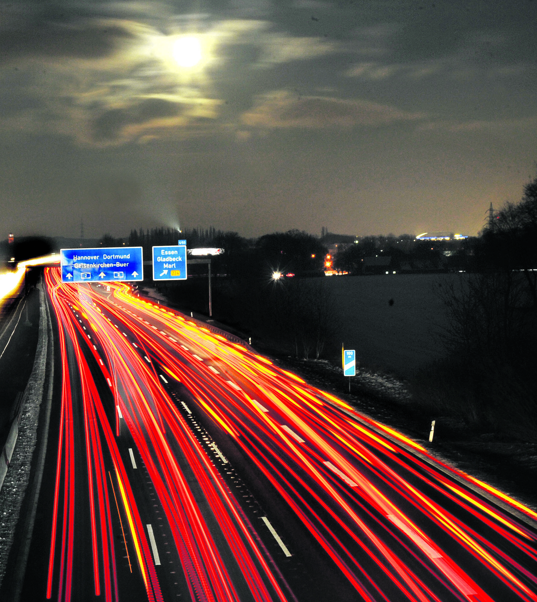 Der Blick von der A 2 in Richtung B 224. So wird es wohl nach dem Ratsbürgerentscheid auch weiterhin aussehen.