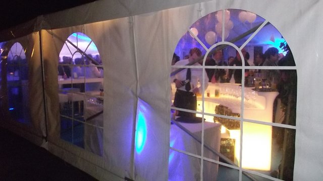 Empfang im Festzelt