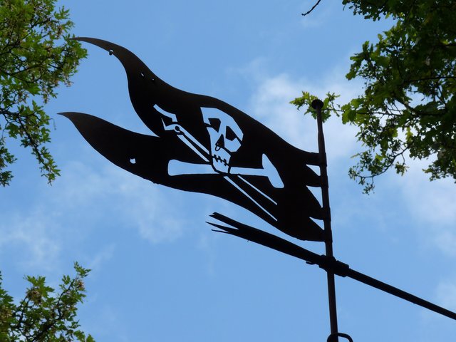 Schrecken der Weltmeere: die Piratenflagge