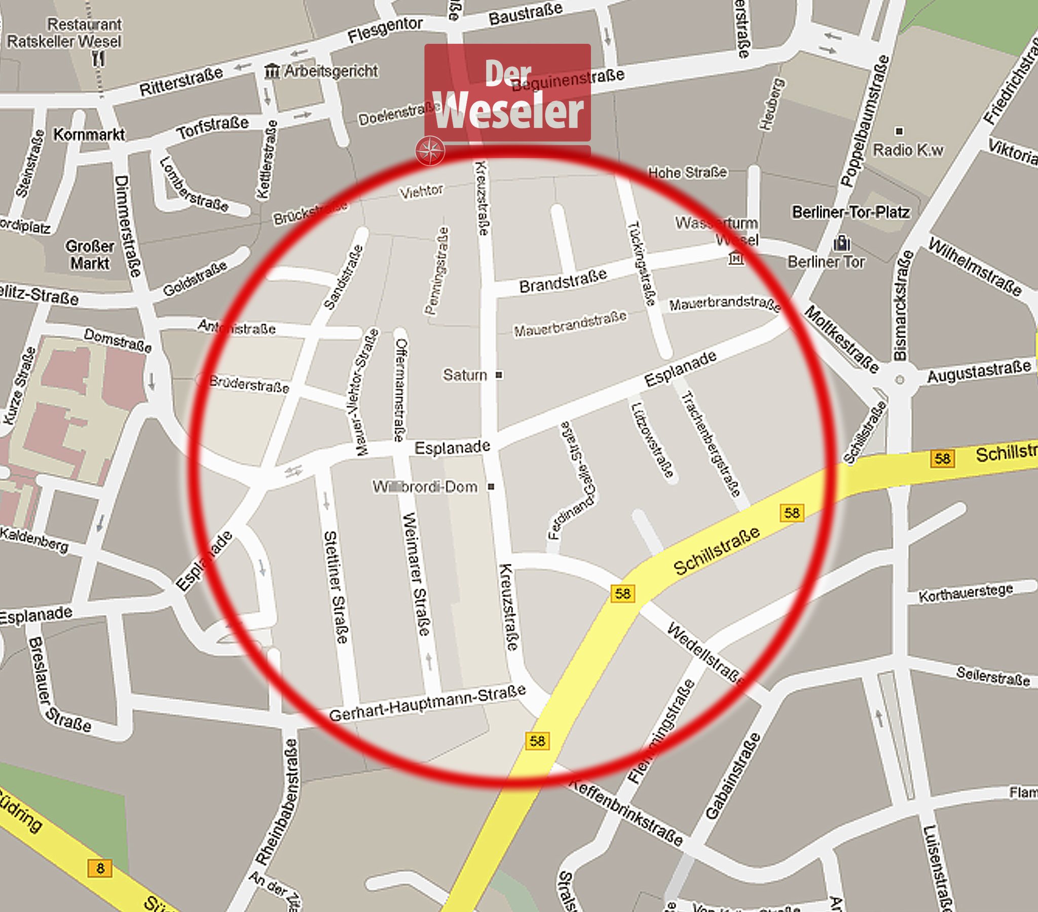 Montag, 16. April Bombenentschärfung in der City von Wesel Wesel