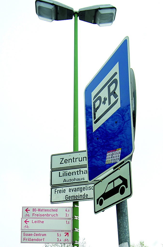 Die neue Beschilderung.