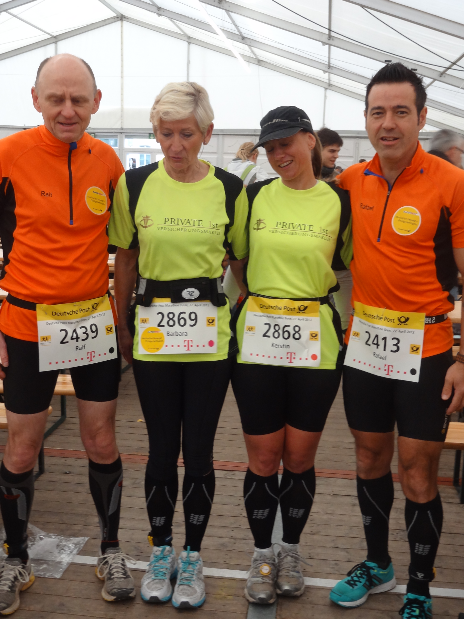 Die Marathonis Ralf,Bärbel,Kerstin und Rafael