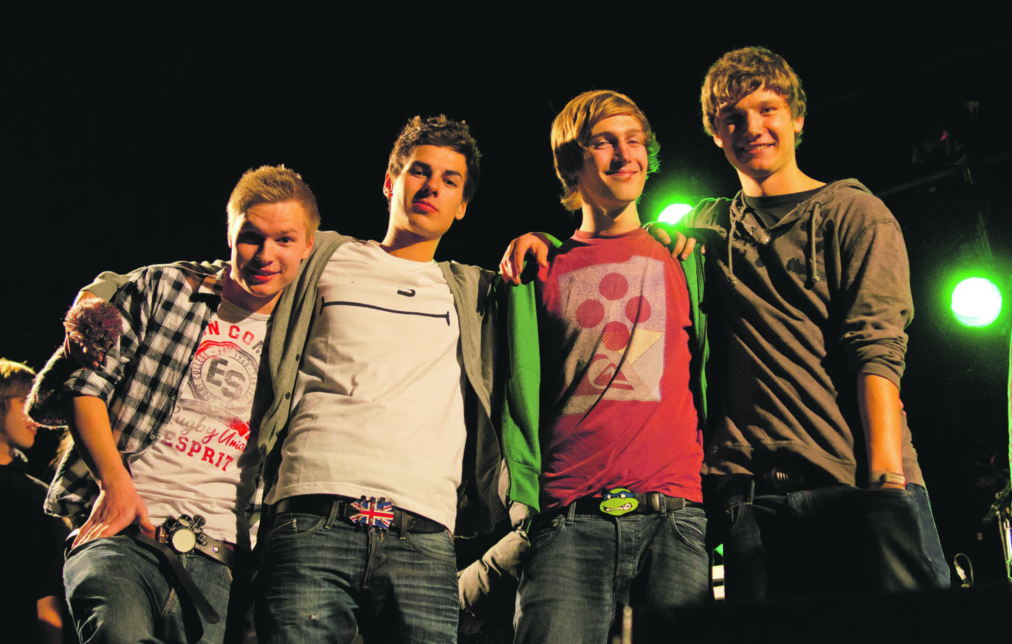 Lukas Mehlau, Till Kaivers, Dustin Schulz und Tobias Stiebling (v.l.) sind „The Greeds“. Am Freitag, 27. April spielen sie und weitere Bands im Otto-Hahn-Gymnasium.Foto: Hannes Wulfhorst