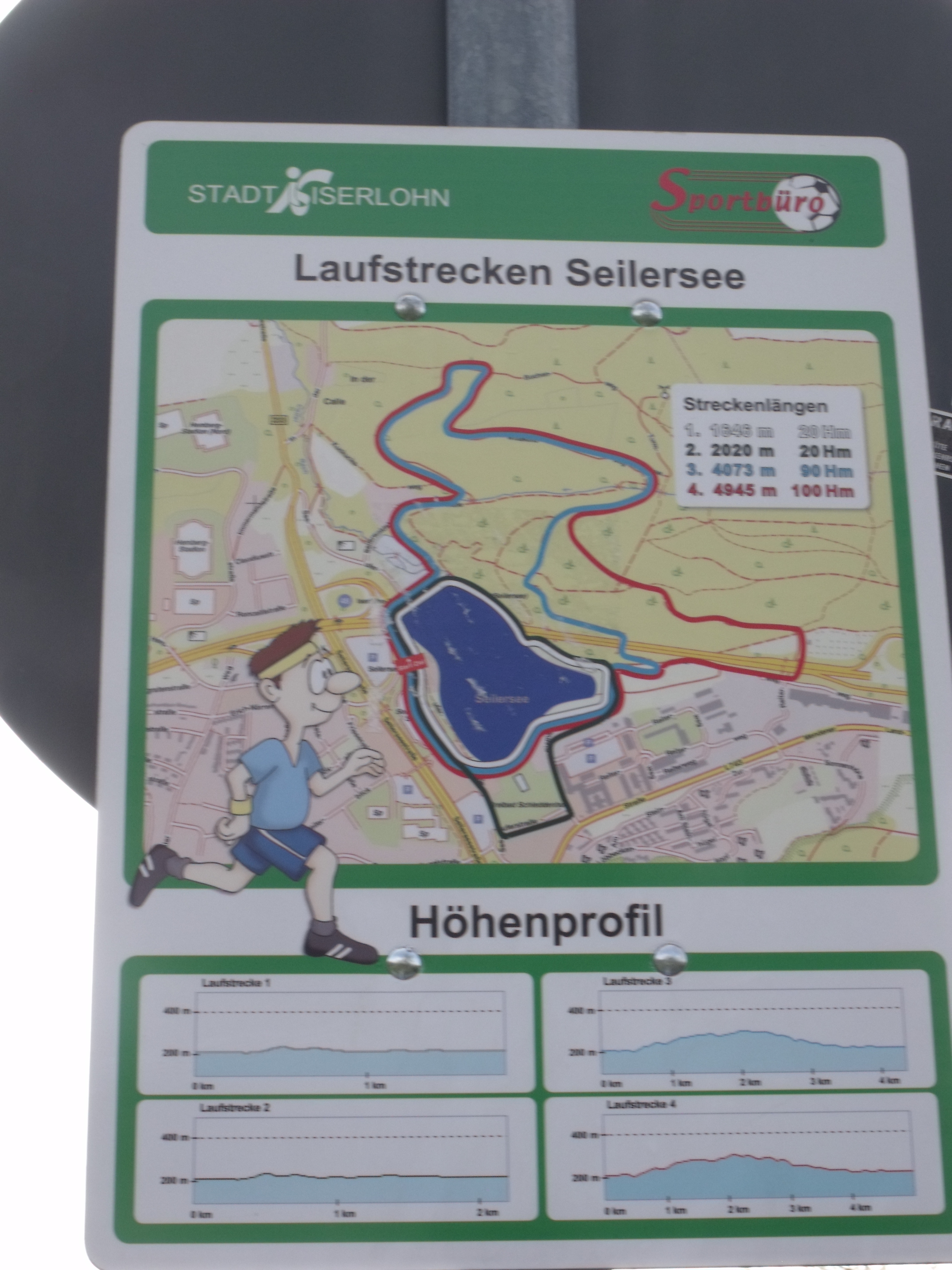 Die Laufstrecke incl. Höhenprofil.