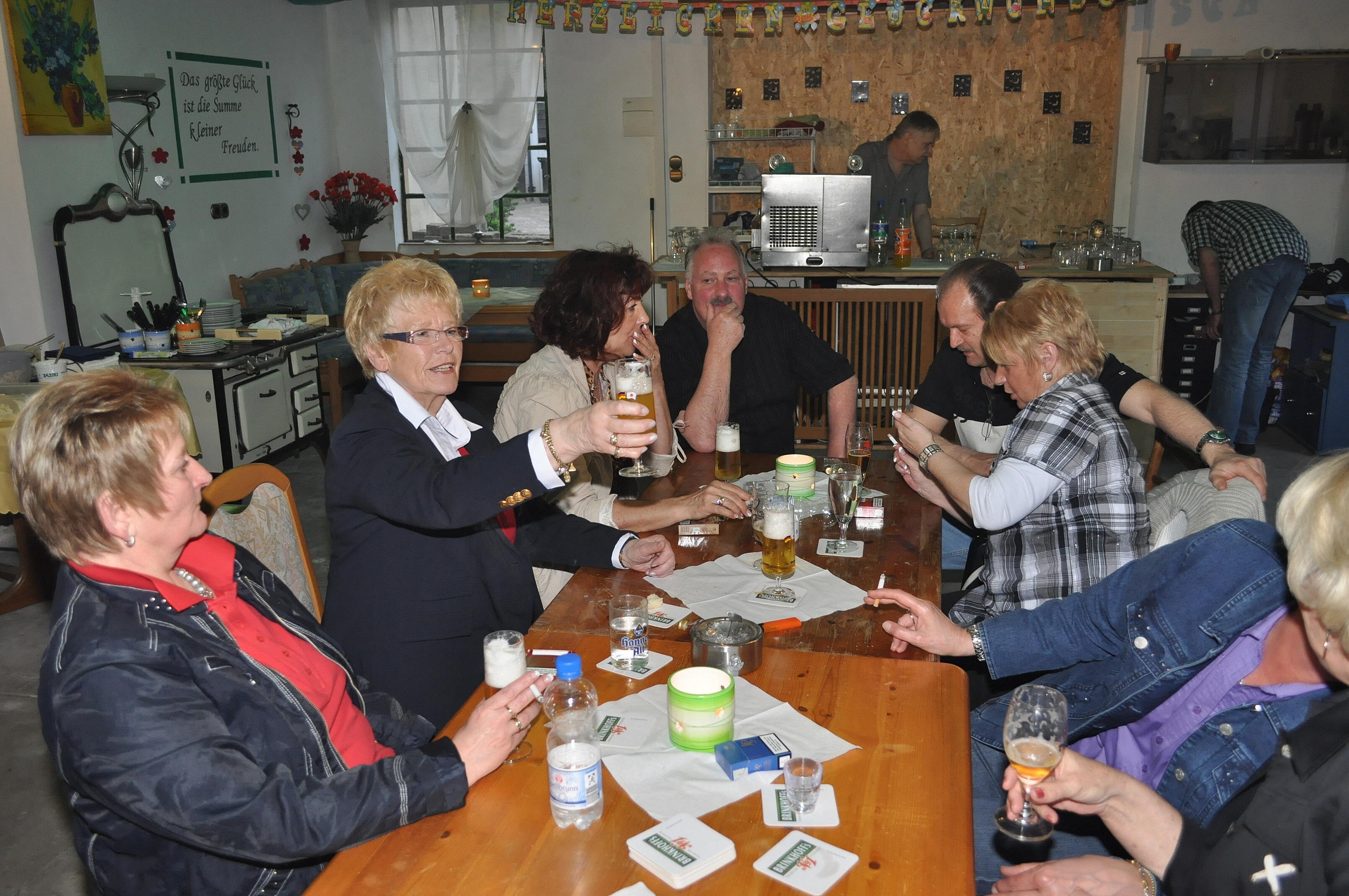 Feiern in gemütlicher Runde…