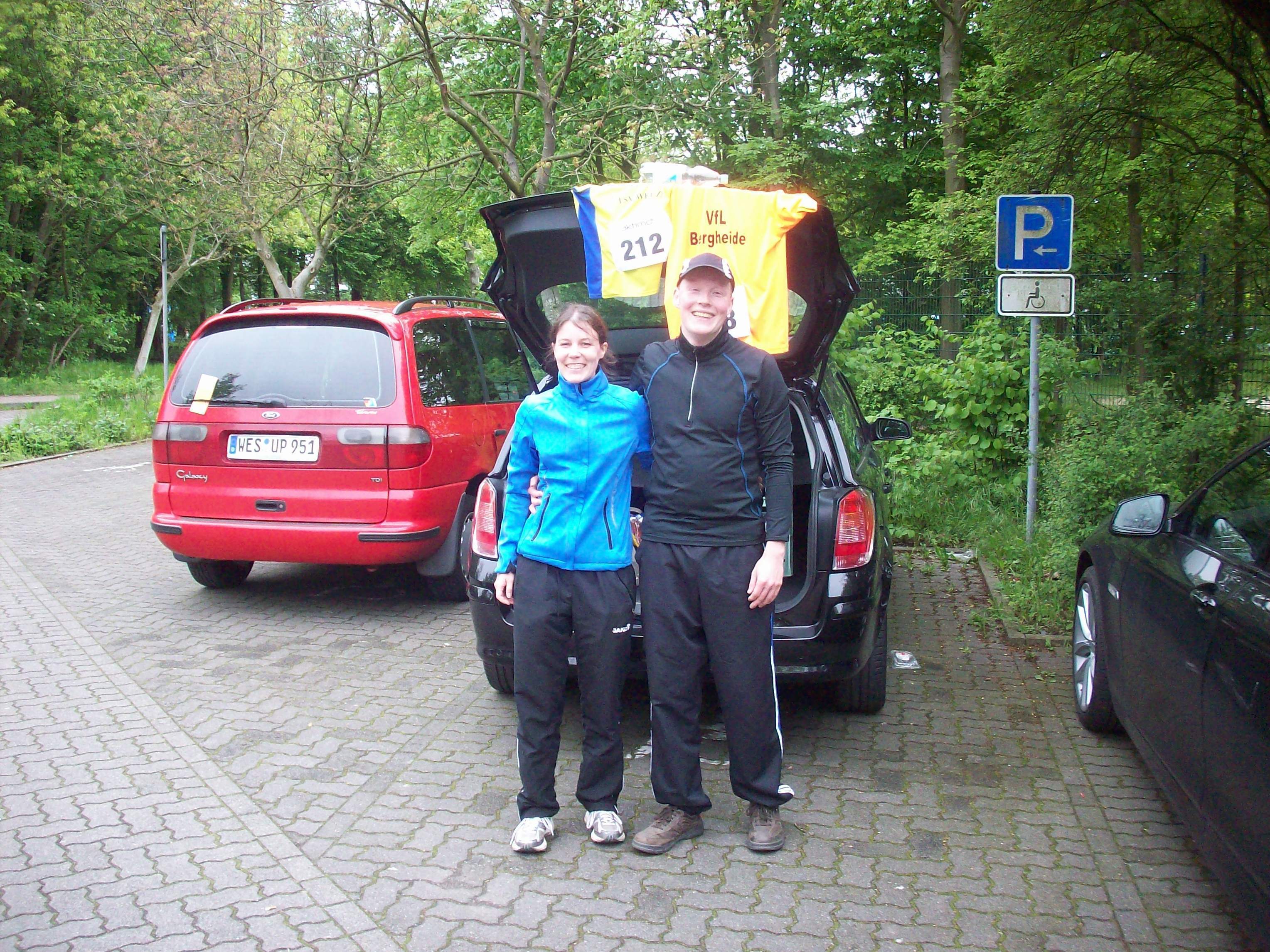 Danny Haesters mit Freundin Stephi vor dem Start.